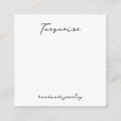 ターコイズジェムストーンネックレスジュエリーディスプレイカード エンクロージャーカード (正面)