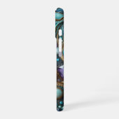 ターコイズジェムストーンiPhoneケース スリム iPhone 16ケース (左側面)