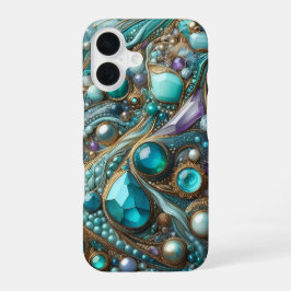 ターコイズジェムストーンiPhoneケース スリム iPhone 16ケース