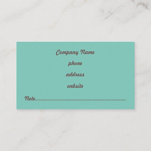 ターコイズジグザグ名刺 名刺 (裏面)