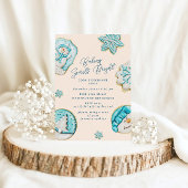 ターコイズスイーツクッキー交換クリスマスパーティー 招待状