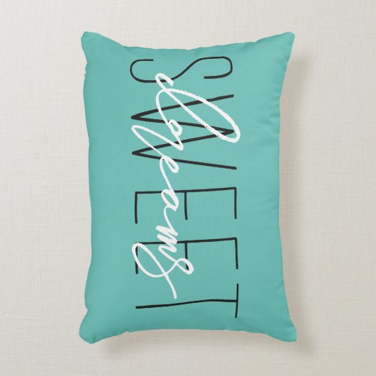 ターコイズスイートドリームズベッドルームスロー アクセントクッション (正面(垂直))