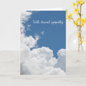 ターコイズスカイ 雲 深い哀悼の意を込めて カード (黄色い花)