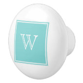 ターコイズスクエアモノグラムノブ セラミックノブ (右)