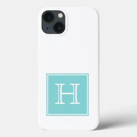 ターコイズスクエアモノグラム Case-Mate iPhoneケース (裏面)