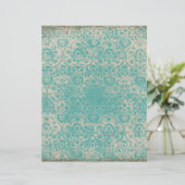ターコイズスクロールスクラップブック紙 (スタンド正面)