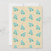 ターコイズスケートグラフィック ローラー スケーティングをテーマにしたパーティー 招待状 (裏面)