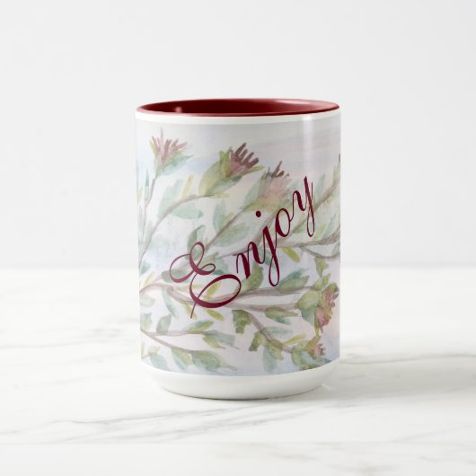 ターコイズスタイリッシュとブルゴーニュマグ マグカップ (中央)