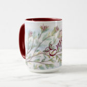 ターコイズスタイリッシュとブルゴーニュマグ マグカップ (正面左)