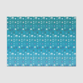 ターコイズスタイリッシュと白、星と雪 薄葉紙