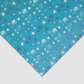 ターコイズスタイリッシュと白、星と雪 薄葉紙 (詳細)