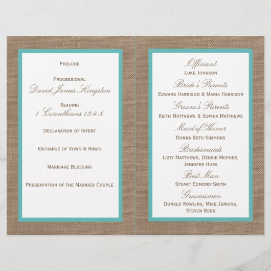 ターコイズスターフィッシュバーラップビーチ結婚式コレクション (裏面)