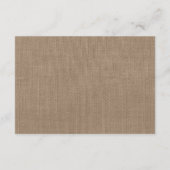 ターコイズスターフィッシュバーラップビーチ結婚式コレクション エンクロージャーカード (裏面)