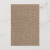 ターコイズスターフィッシュバーラップビーチ結婚式コレクション エンクロージャーカード (裏面)