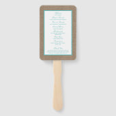 ターコイズスターフィッシュバーラップビーチ結婚式コレクション ハンドファン (裏面)