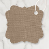 ターコイズスターフィッシュバーラップビーチ結婚式コレクション フェイバータグ (裏面)