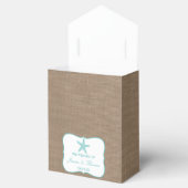 ターコイズスターフィッシュバーラップビーチ結婚式コレクション フェイバーボックス (オープン)