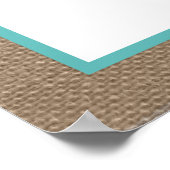 ターコイズスターフィッシュバーラップビーチ結婚式コレクション ポスター (角)