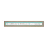 ターコイズスターフィッシュバーラップビーチ結婚式コレクション ラップアラウンドラベル (単一)