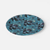 ターコイズステンドグラスモザイクサウスウエスト ペーパープレート (アングル)