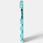 ターコイズストライプと黄色の渦巻き Case-Mate iPhoneケース (裏面 / 左)