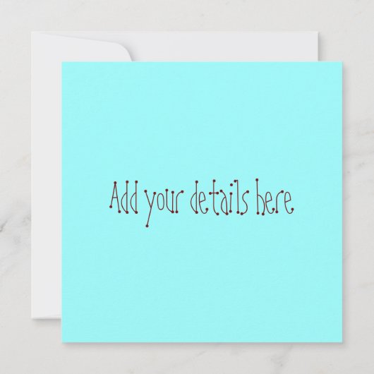 ターコイズストライプのバタフライ招待状 招待状 (裏面)