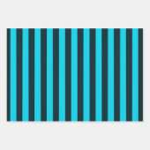 ターコイズストライプの包装紙 ラッピングペーパーシート (正面2)