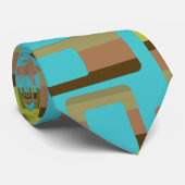ターコイズストライプの長方形 ネクタイ (ロール)