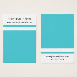 ターコイズストライプイヤリングホルダー表示カード