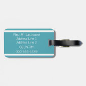 ターコイズストライプカスタムラゲッジタグ ラゲッジタグ (裏面横)