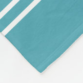 ターコイズストライプカスタム文字フリースブランケット フリースブランケット (角)