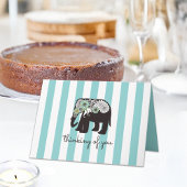 ターコイズストライプペイズリーエレファント　思い出してるよ カード