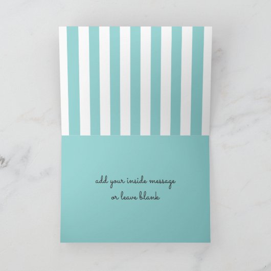 ターコイズストライプペイズリーエレファント　思い出してるよ カード (内部)