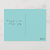 ターコイズストライプペイズリーロゾートサンクス ポストカード (裏面)