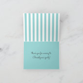 ターコイズストライプペイズリー象サンキューカード サンキューカード (内部)