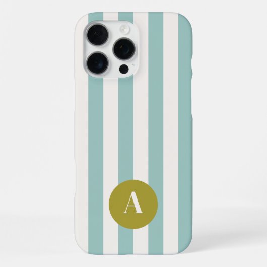 ターコイズストライプモノグラム iPhoneケース (裏面)
