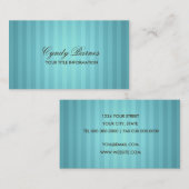 ターコイズストライプ名刺 名刺 (正面/裏面)