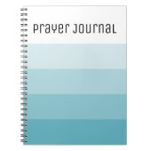 ターコイズストライプ祈りの言葉仕訳帳 ノートブック (正面)