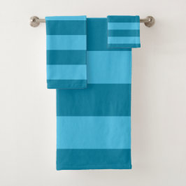 ターコイズストライプ バスタオルセット