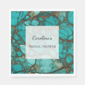 ターコイズストーンズブライダルシャワー スタンダードランチョンナプキン (正面)