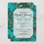 ターコイズストーンズブライダルシャワー 招待状 (正面/裏面)