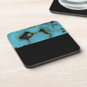 ターコイズストーン金ゴールドとブラック コースター (左側)