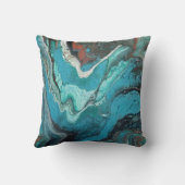 ターコイズストーン銅石大理石渦巻き液体 クッション (裏面)
