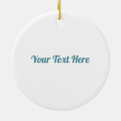 ターコイズスノーフレークオンホワイト セラミックオーナメント (裏面)