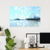 ターコイズスパイダーウェブサンタモニカピア ポスター (ホームオフィス)