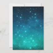 ターコイズスパークルスカイ スウィート16 バースデー招待状 招待状 (裏面)