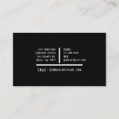 ターコイズスパークルネイルサロングリッターロイヤリティカード 名刺 (裏面)