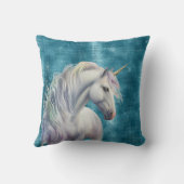 ターコイズスパークルユニコーン名 クッション (裏面)