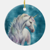 ターコイズスパークルユニコーン名 セラミックオーナメント (裏面)