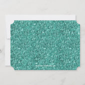 ターコイズスパークル 50歳誕生日パーティー券 招待状 (裏面)